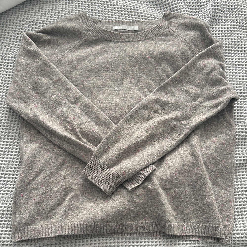 InCashmere Grey Crewneck Sweater
